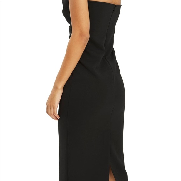 black bow twist midi dress size4 - Picture 4 of 5